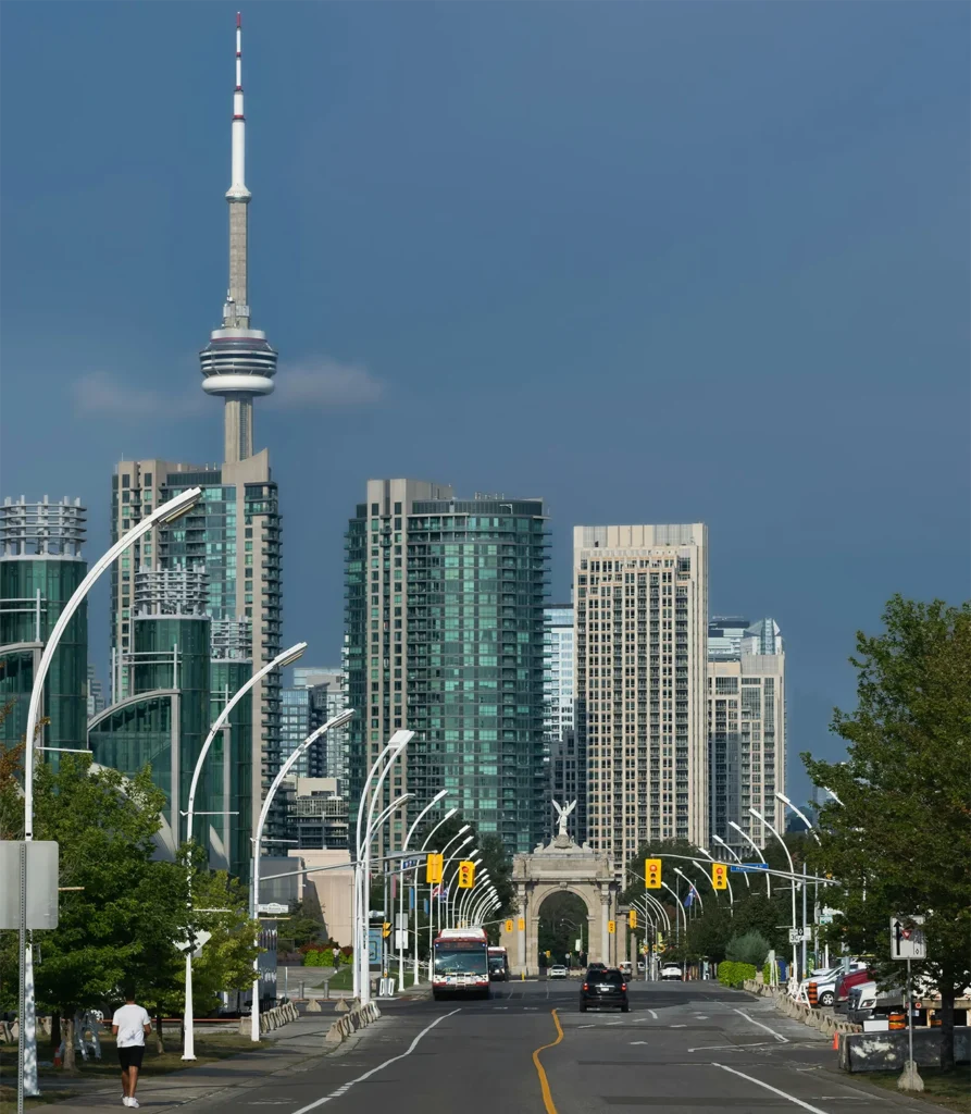 Photo of the Toronto cityscape taken from the ex