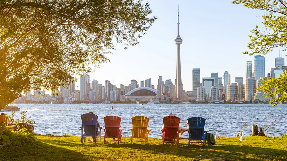 Photo of downtown Toronto taken from the island